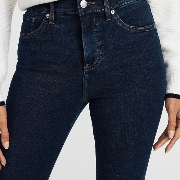 High Waisted Dark Wash Skinny Jeans - Picture 4 of 5